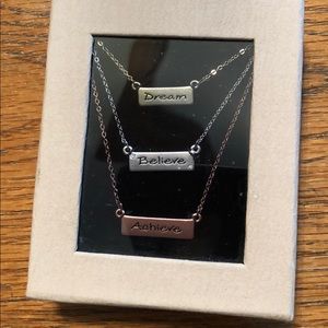 Necklace “Dream, Believe, Achieve”